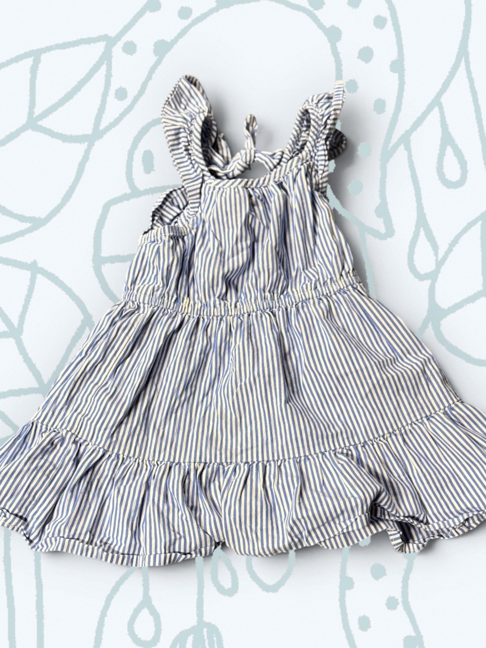 Crewcuts Blue and White Striped Sundress